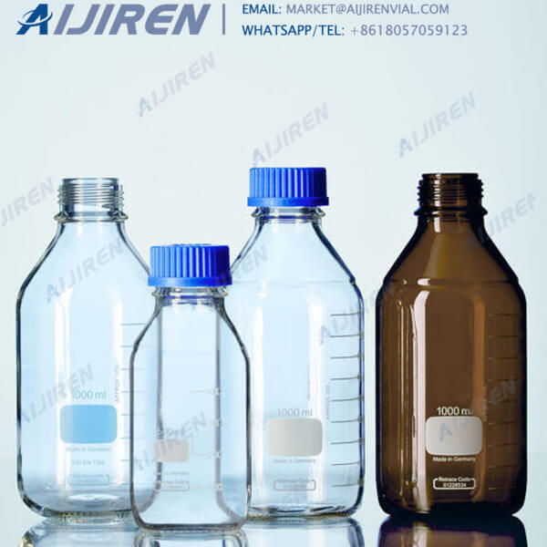 Customized logo wide amber reagent bottle